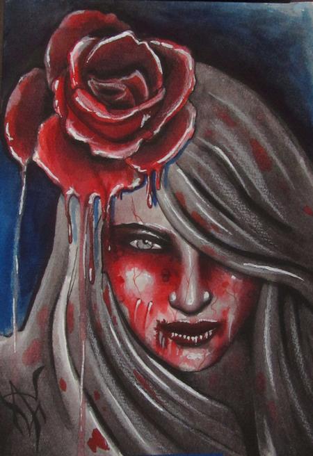 Tattoos - Bloddy rose Painting - 63231