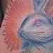 Tattoos - Albino Rabbit thigh color tattoo - 75736
