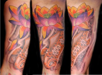 Justin Buduo - Koi and Lotus from armpit