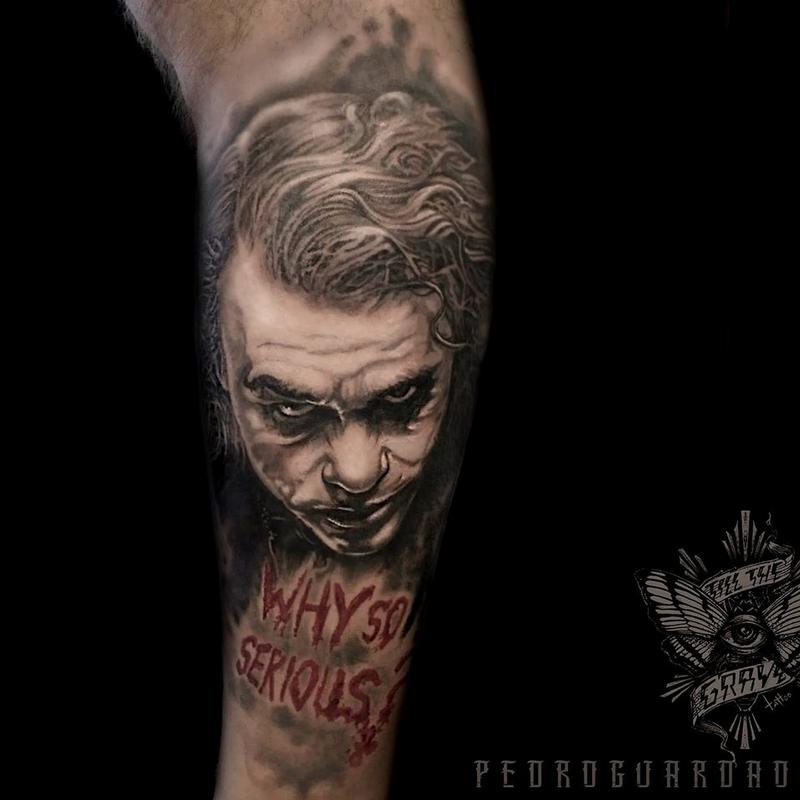 Heath Ledger joker by Pedro Guardão Tattoos