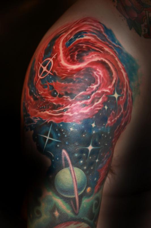 realistic space tattoo