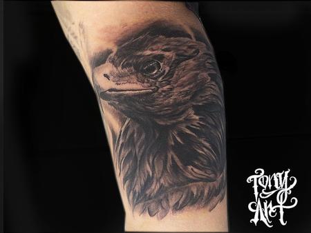 Tattoos - Golden Eagle Tattoo ,Bird,BIRD OF PREY,Bird tattoos,Realism,Black and Grey,Tattoos - 98826