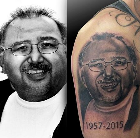 Tattoos - Memorial Portrait,Black and Grey   - 101635