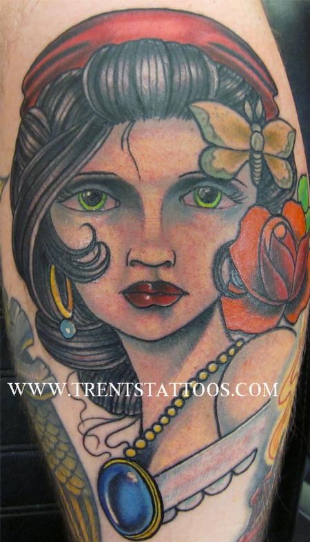 Trent Edwards - girl tattoo