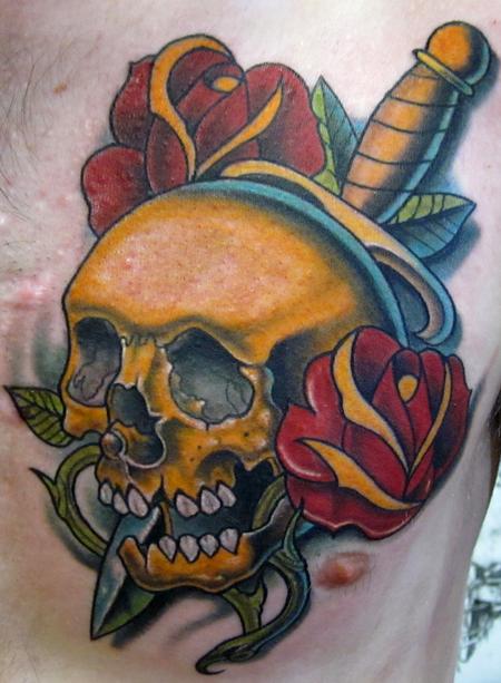 Trent Edwards - skull and dagger