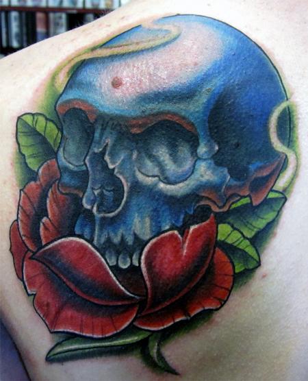 Trent Edwards - skull and rose