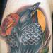 Tattoos - black bird and roses - 67688