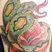 Tattoos - Had a great time tattooing this cobra i drew for a client. Snakes and flowers are always good tattoo ideas. - 66279