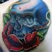 Tattoos - skull and rose - 65036