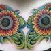 Tattoos - sun flower chest  - 58558