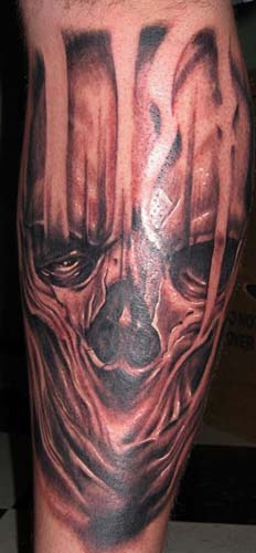 Tattoos - skeletal face - 28380
