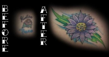 Eli Williams - Small flower cover-up on the chest