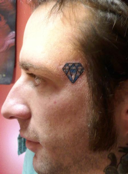 Diamond Face Tattoo