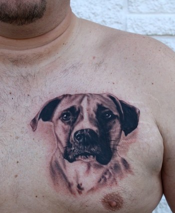 Ty McEwen - dog tattoo