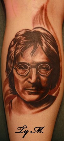 Ty McEwen - John Lennon Portrait Tattoo