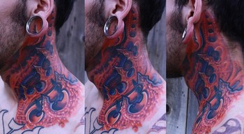 Ty McEwen - bio organic neck tattoo