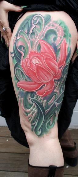 Ty McEwen - bio -organic lotus tattoo