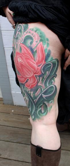 Ty McEwen - bio -organic lotus tattoo