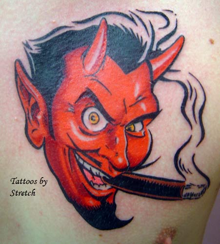 Evil Tattoos Cartoon Religious Demon Description Coop demon tattoo flash