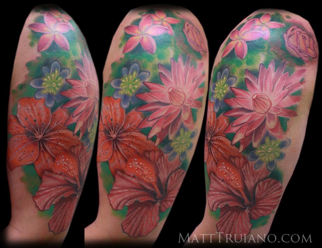 Brooke's flower by Matt Truiano TattooNOW