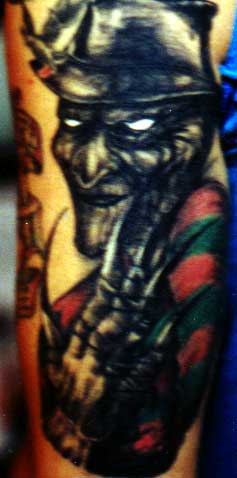 Really bad tattoo - Freddy Kruger
