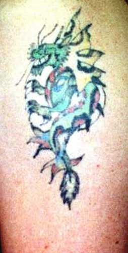 Really bad tattoo - Dragon windchime