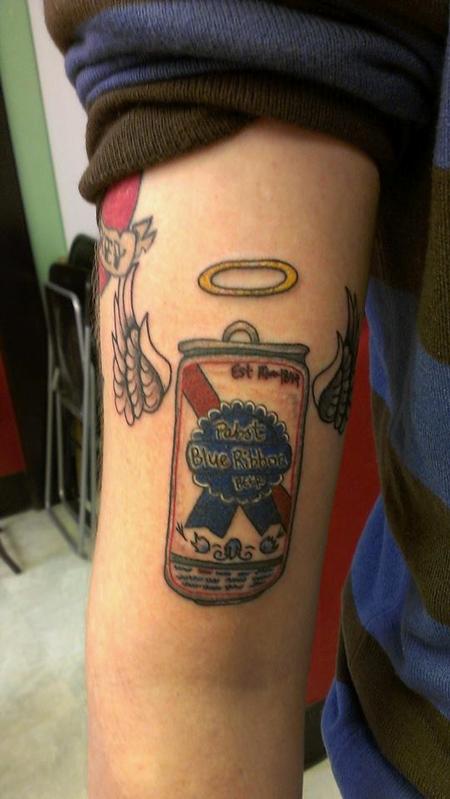 Bad Tattoos - Not so realistic Pabst Blue Ribbon Can