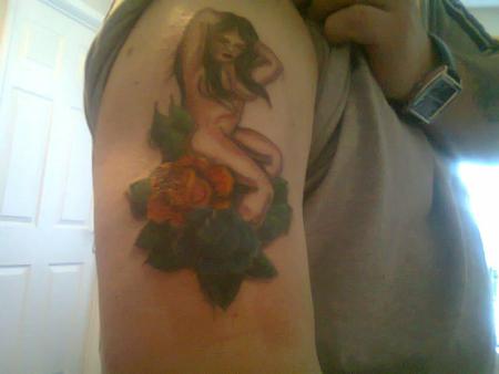 Bad Tattoos - Woman and Flower stuff.