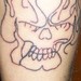 Tattoos - skull and flames - 50375