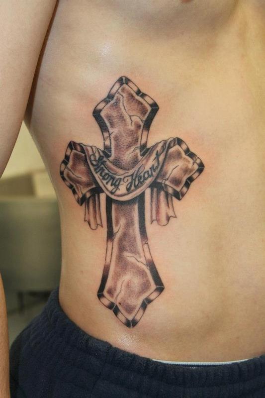 cross and rosary tattoo designs for men