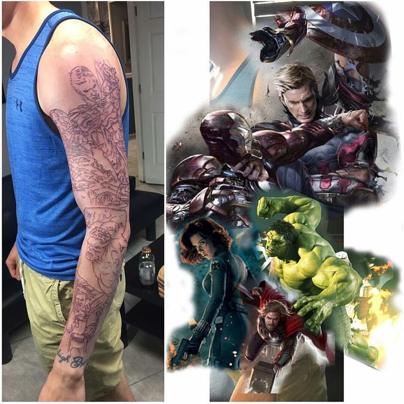 avengers tattoo flash