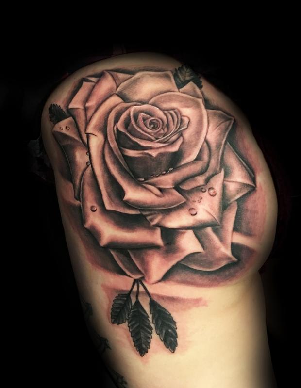 Big Rose by Joshua Nordstrom Tattoos