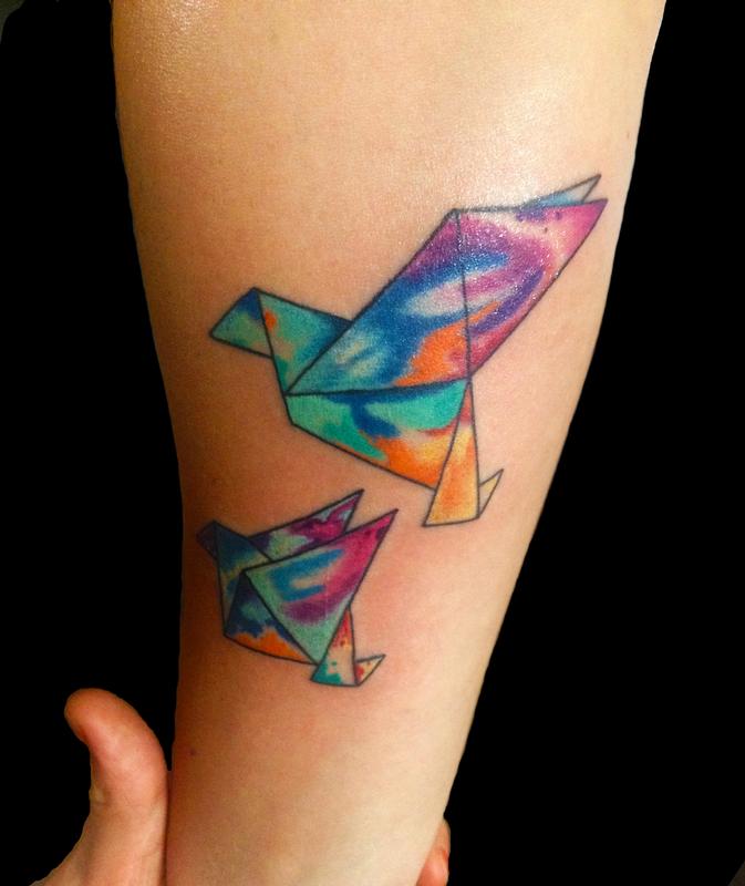 Origami birds by Joshua Nordstrom Tattoos