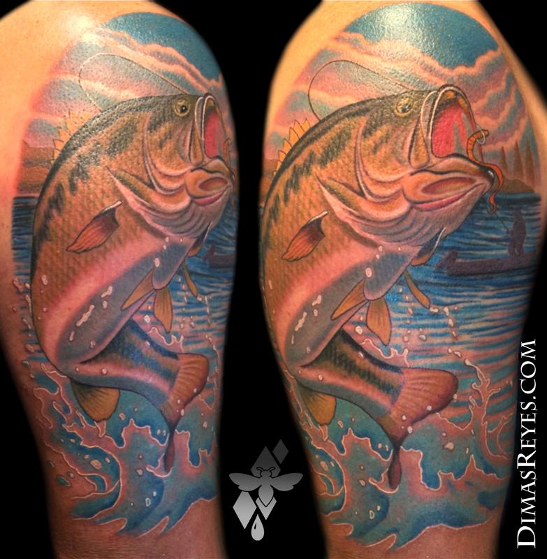 fishing sleeve tattoo