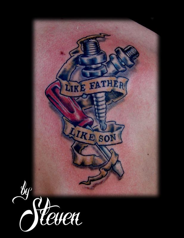 Like Father like Son Memorial by Steve Cornicelli: TattooNOW