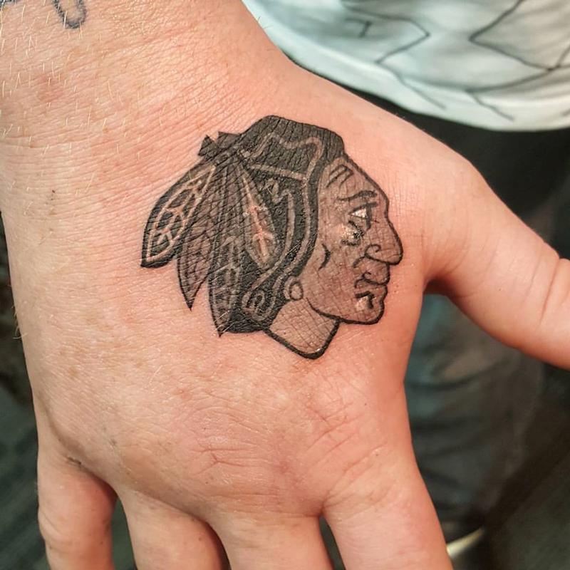 chicago blackhawk sports logo tattoo by stefanee schofield chicago blackhawk sports logo tattoo by stefanee schofield