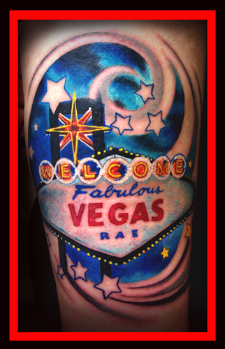 Cartoon Vegas Sign