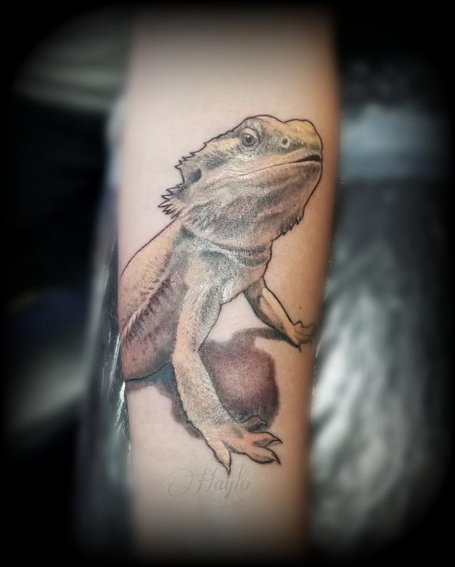 Bearded Dragon forearm tattoo by Haylo by Haylo TattooNOW