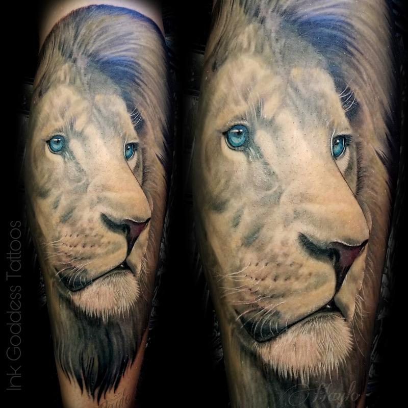 Lion leg tattoo by Haylo by Haylo: TattooNOW