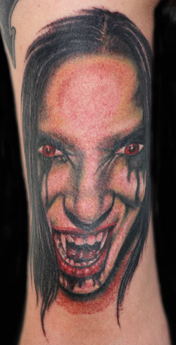 Jesso - Vampire portrait tattoo