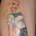 Tattoos - Blonde pin up girl tattoo - 29432