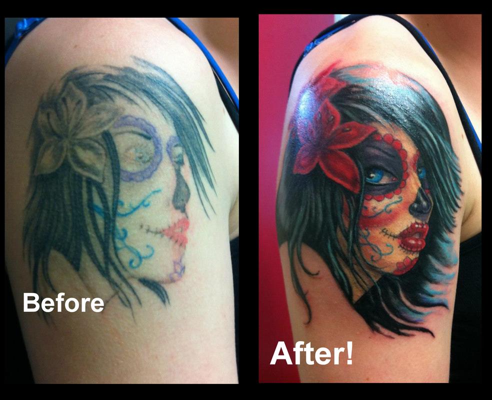 Day of the Dead Girl Feminine Cover-Up Tattoo by Steve Malley: TattooNOW