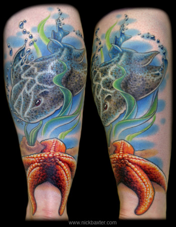 Tattoos - Angel Shark and Starfish - 6845