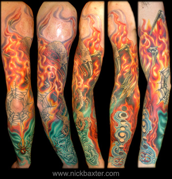 Tattoos - Phoenix Sleeve - 10398