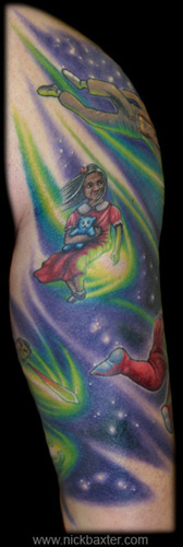 Tattoos - Shooting Stars Half sleeve (Back) - 6858