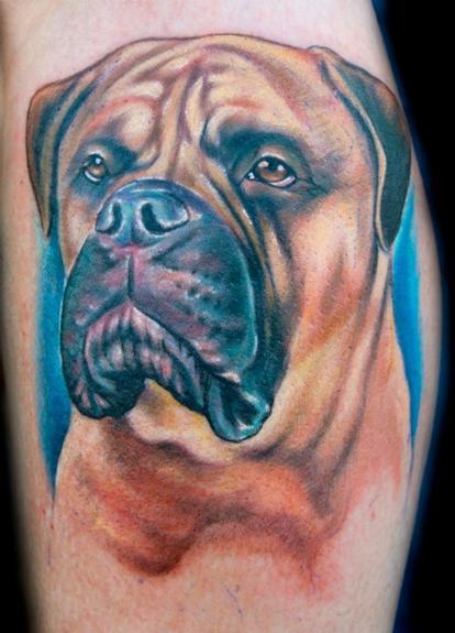 Evan Olin - Realistic dog portrait tattoo