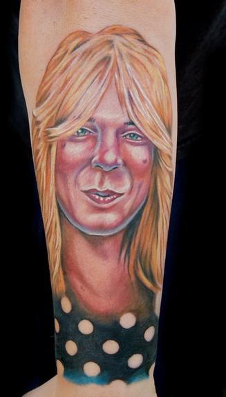 Evan Olin - Randy Rhodes portrait tattoo