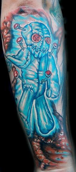 Evan Olin - Voodoo doll tattoo