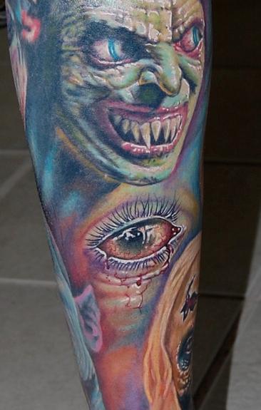 Evan Olin - Realistic sickly eyeball tattoo