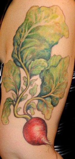 Jessica Brennan - Color Realistic Radish Tattoo